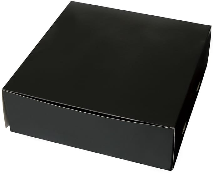 Taartdoos 30x30x10cm. Zwart 3st