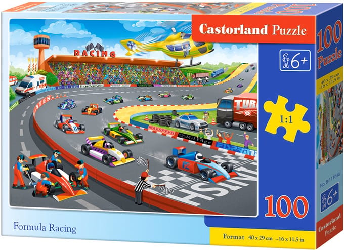 Castorland Formula Racing – Puzzel – 100 stukjes – Racen – Premium kwaliteit