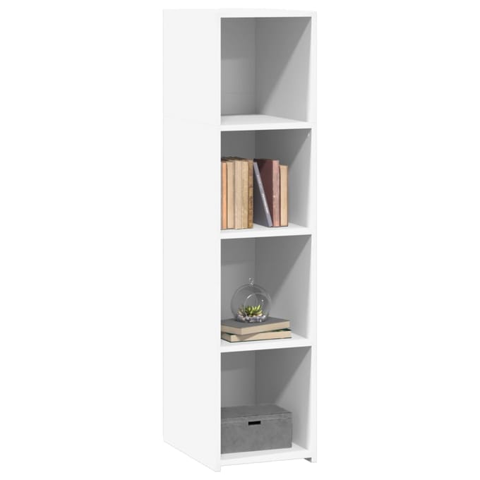 vidaXL - Hoge - kast - 30x41x124 - cm - bewerkt - hout - wit