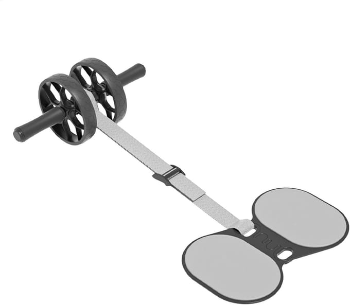 Trainingsroller - Buikspierroller Kernroller - Buikspieren Trainen - Met Weerstandsband - 36 cm - Zwart