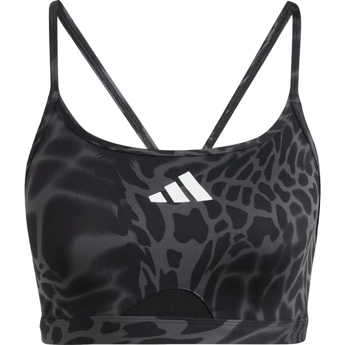 Adidas Performance Aeroreact Training Light Support 3-Stripes Beha - Dames - Zwart