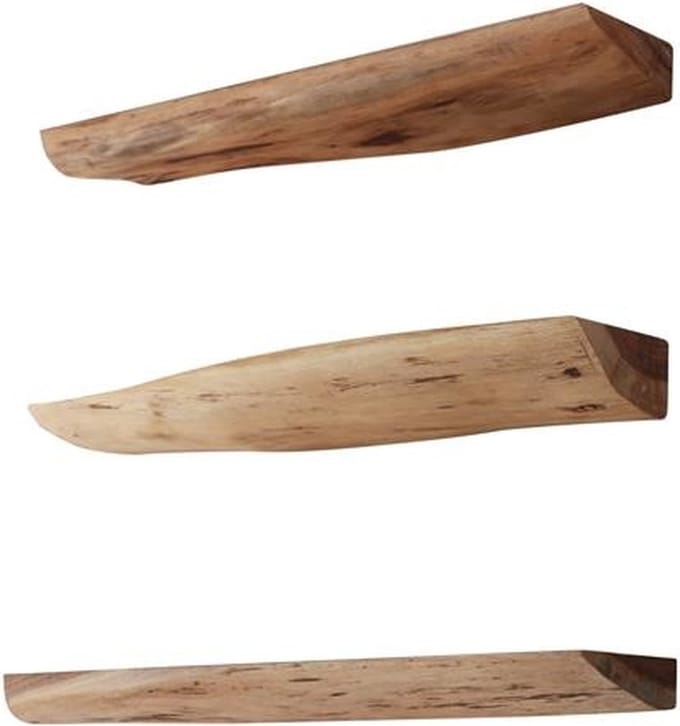 Industriële wandplanken Durris 60 cm set van 3