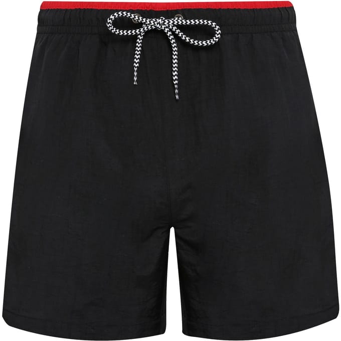 Asquith & Fox Heren zwemshorts (Zwart/Rood)