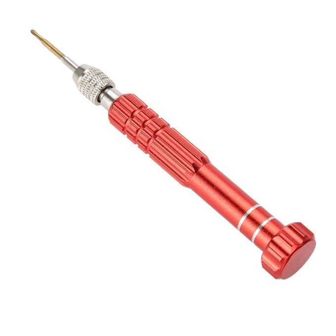 Schroevendraaierhandvat met 5 precisiebits Telefoon Bril Horloge Reparatie Gereedschapsset (Rood) red