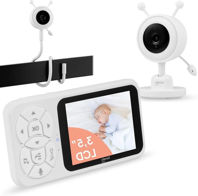 Babyfoon met Camera - Kind Monitor - Baby Bewaken - Temperatuur Sensor - 3.5 Inch Scherm - Wit