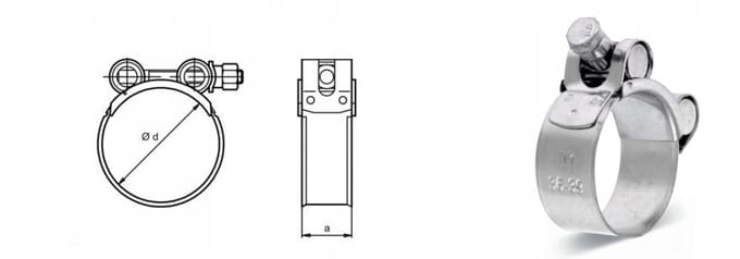 Gegalvaniseerde GBS W1 Klem 64-67mm - Zware slangklem