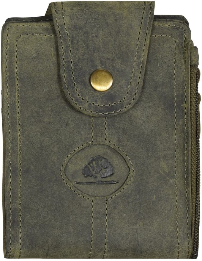 Greenburry Vintage lederen halsbuidel 11 cm