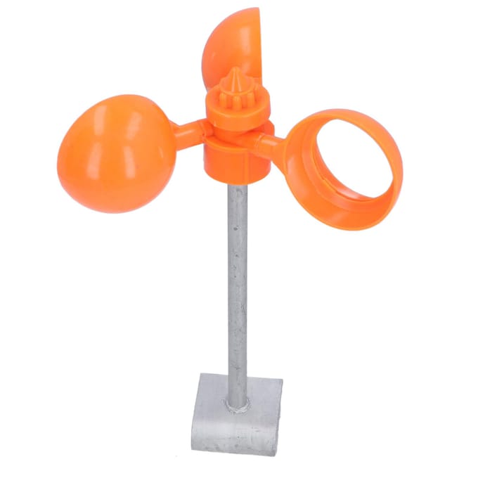 Répulsif à oiseaux réfléchissant à énergie éolienne multifonctionnel petite taille base barre en fer oiseau réfléchissant orange