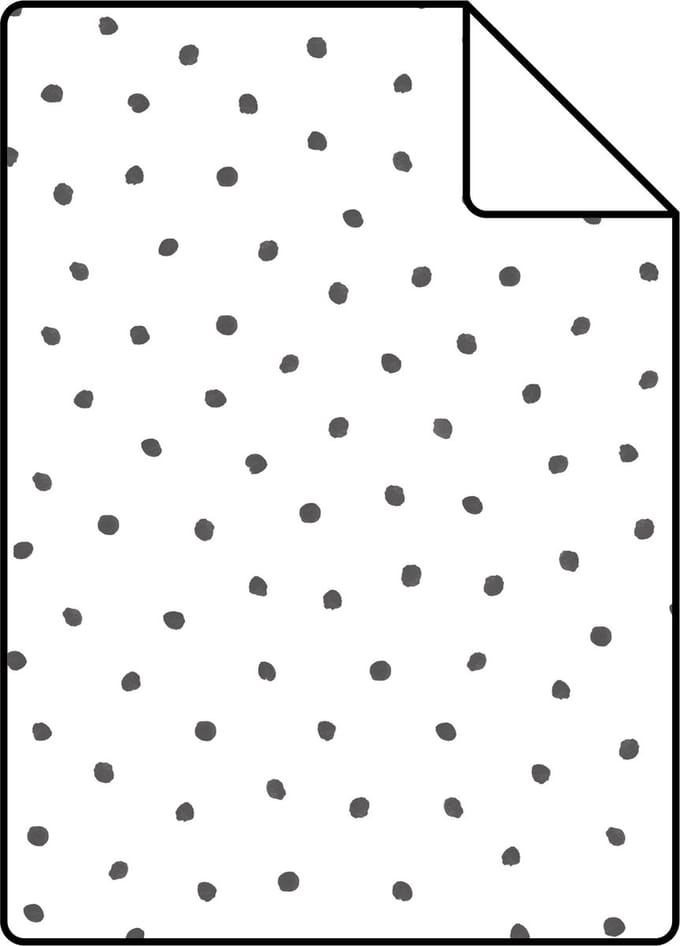 Proefstaal ESTAhome behang stippen zwart en wit - 26.5 x 21 cm - 138934-S