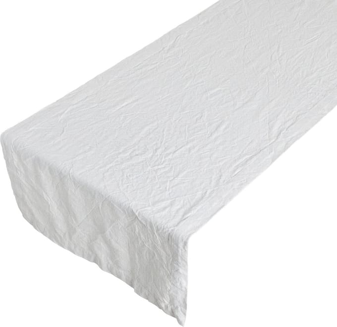 Linen & More - Tafelloper 'Sara' (50cm x 140cm, Silver Grey)