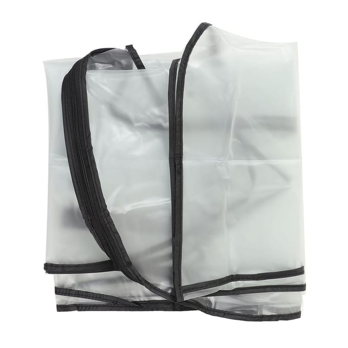 PVC Tas Kap Regenhoes Transparant Waterdicht Opvouwbaar Praktische Kap Beschermhoes gray