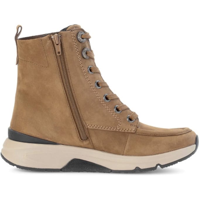 Gabor rollingsoft sensitive 56.884.44 - dames rollende wandelsneaker - Bruin - maat 37 (EU) 4 (UK)