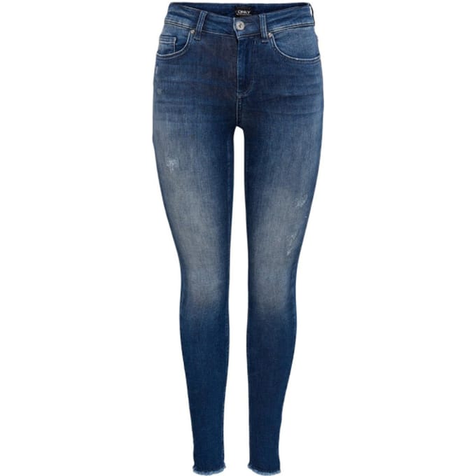 ONLY ONLBLUSH LIFE MID SK ANK RAW REA811 Dames Jeans - Maat XS x L32