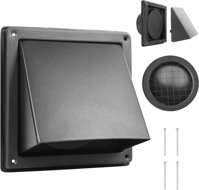 Ventilatierooster RVS 150 mm Lamellen Roestvrij Staal Buiten
