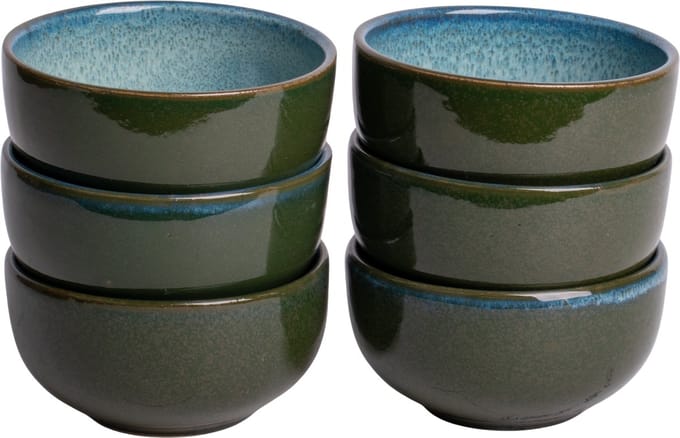 Schaaltje klein - Evora - groen - set van 6 - Portugees stoneware