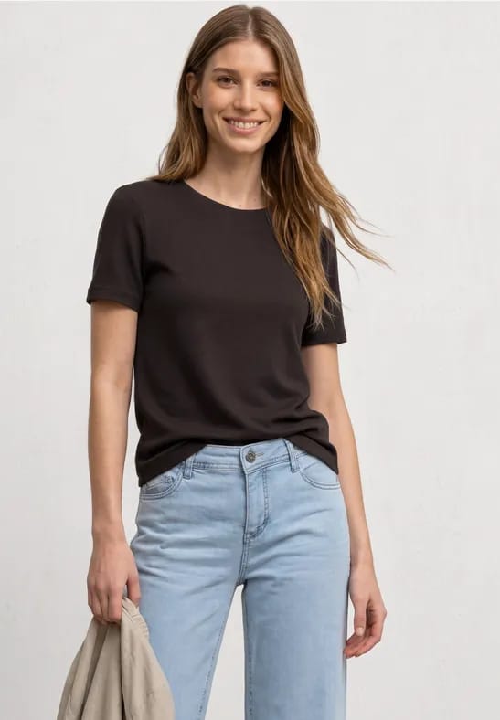 Shirt met gerimpelde mouwen