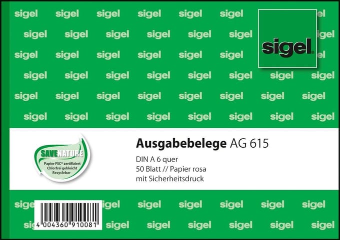 AG615 - 50 sheets - A6 q - Green - Pink