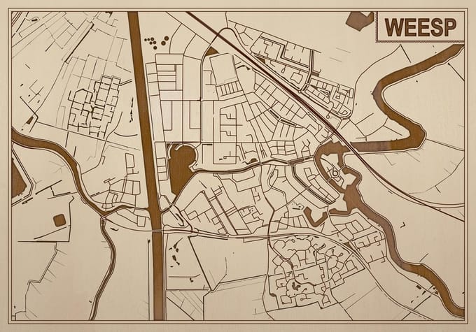 Decoratief Beeld - Houten Van Weesp - Hout - Bekroned - Bruin - 21 X 30 Cm