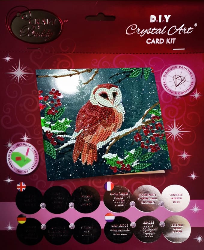 Crystal Card Kit | Diamond painting Barn Owl