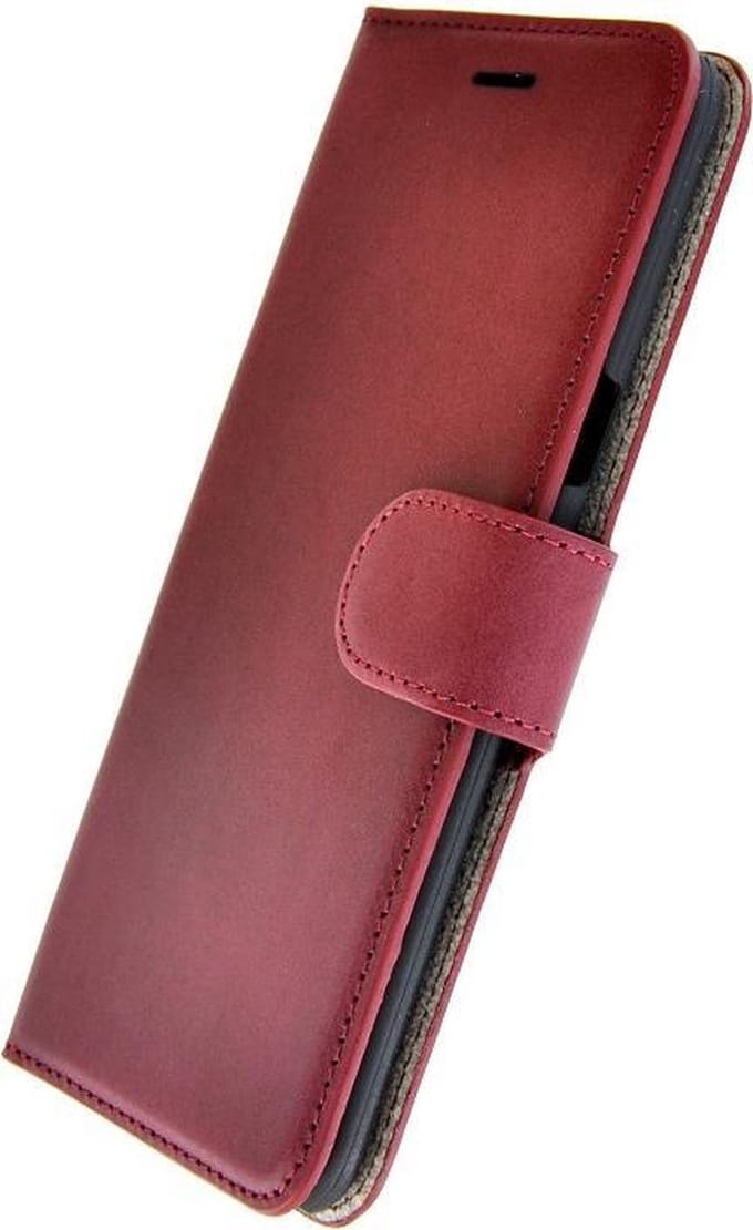 Echt Leder Bordeauxrood Wallet Bookcase Pearlycase Hoesje Geschikt voor Samsung Galaxy S8 Plus