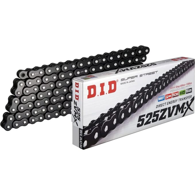 Motorfiets ketting D.I.D 525ZVM-X (BK&BK) ZJ