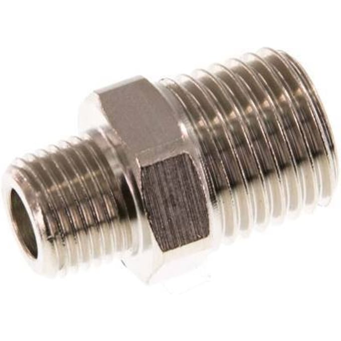 R 1/4'' x R 1/8'' Vernikkeld Messing Borstnippel 16 Bar [10 Stuks]
