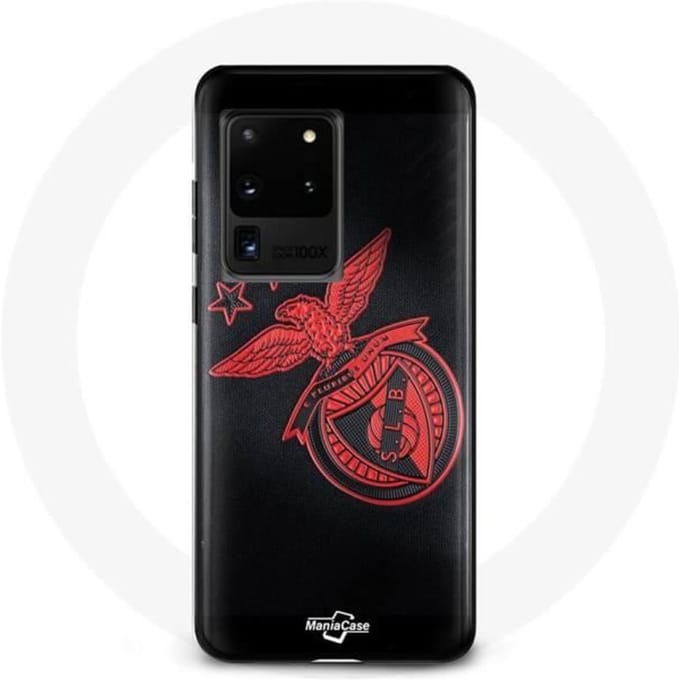 Samsung Galaxy S20 Ultra hoesje slb benfica zwarte achtergrond