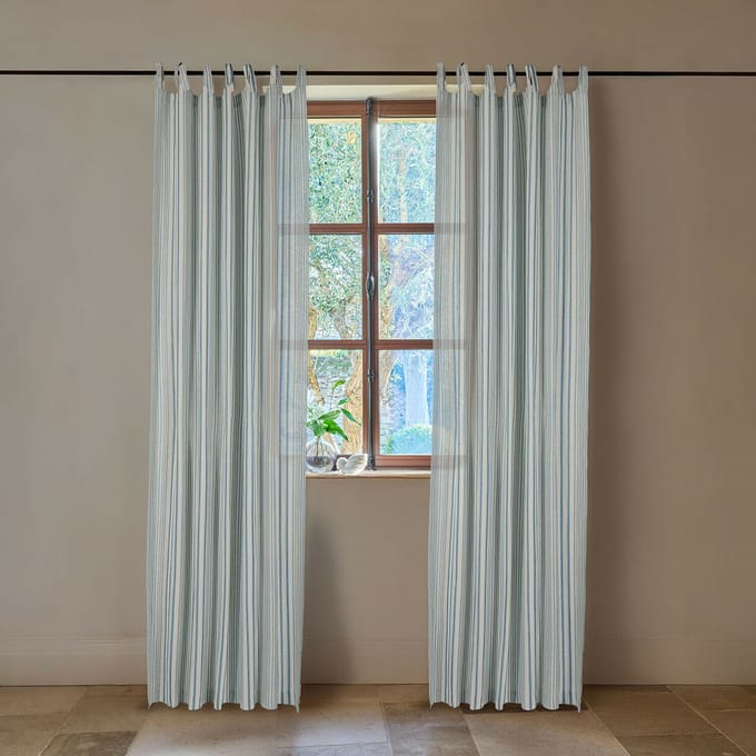 LOBERON Gordijn Freydaal blauw/crème