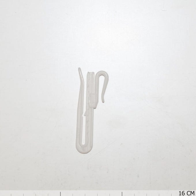 Antex. verstelbare plastic inschuif gordijnhaak 100stuks. 5 cm. hoog.