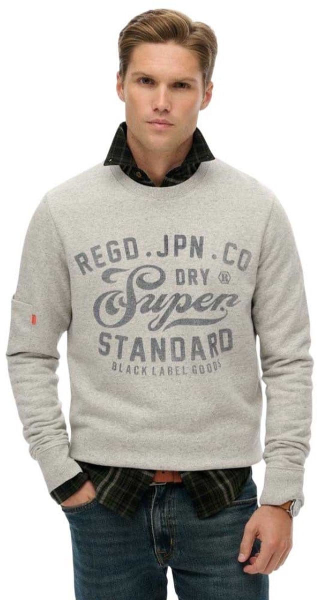Superdry Industrial Relaxed Fit Sweatshirt Grijs 3XL Man