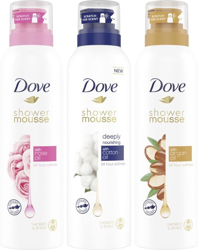 Dove - Shower Mousse Mix - 3 x 200 ml - Voordeelverpakking