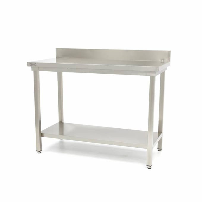 Werktafel rvs - 200 x 70 cm - Verstelbare Hoogte - met Spatrand