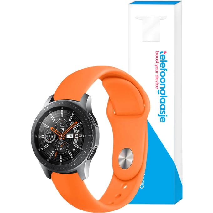 Siliconen smartwatch bandje ? Oranje 20mm - Universeel