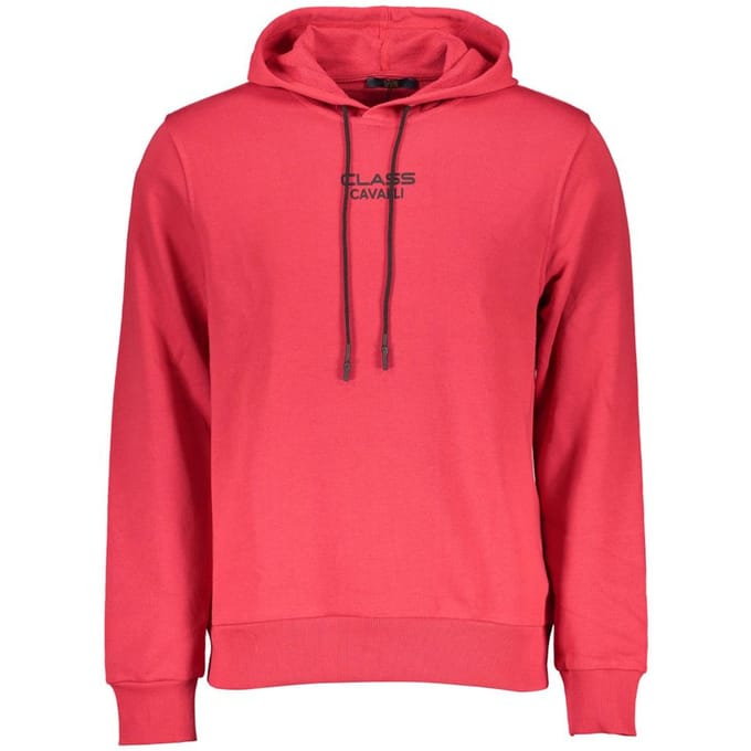Cavalli Class Rosso Katoenen Heren Sweatshirt