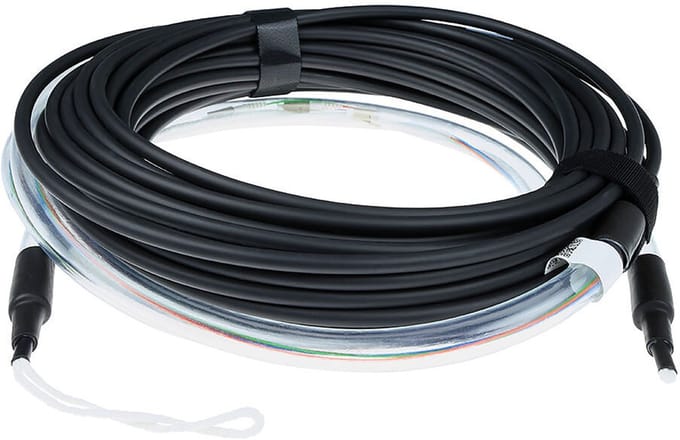 ACT 10 meter Multimode 50/125 OM4 indoor/outdoor kabel 24-voudig met LC connectoren