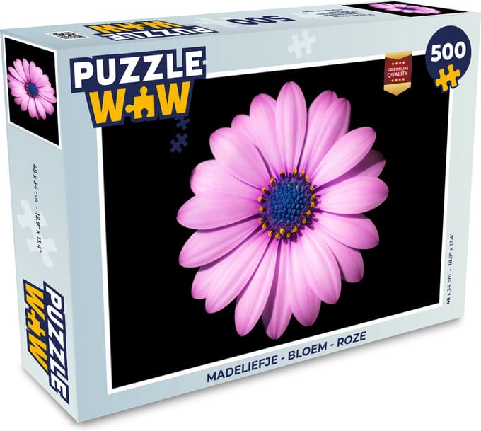 Puzzel Madeliefje - Bloem - Roze - Legpuzzel - Puzzel 500 stukjes