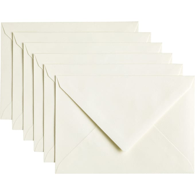 Envelop Papicolor C6 114x162mm anjerwit pak à 6 stuks