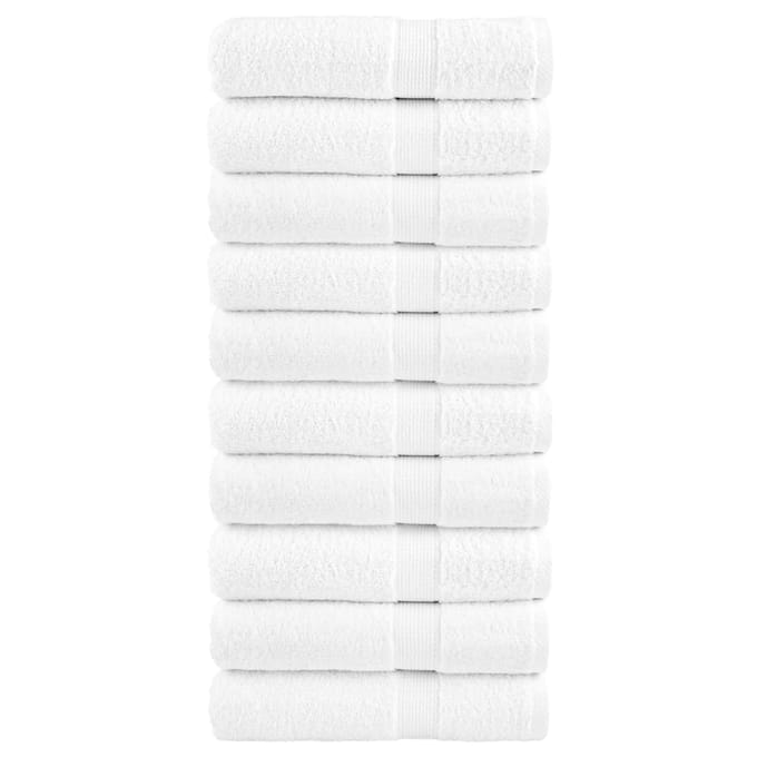 vidaXL - Badhanddoeken - SOLUND - 10 - st - 600 - g/m² - 70x140 - cm - wit