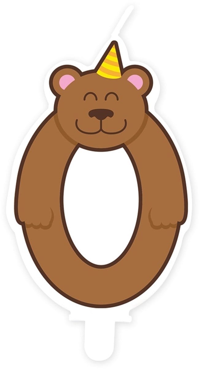 Jungle candle 0 bear | 4 stuks