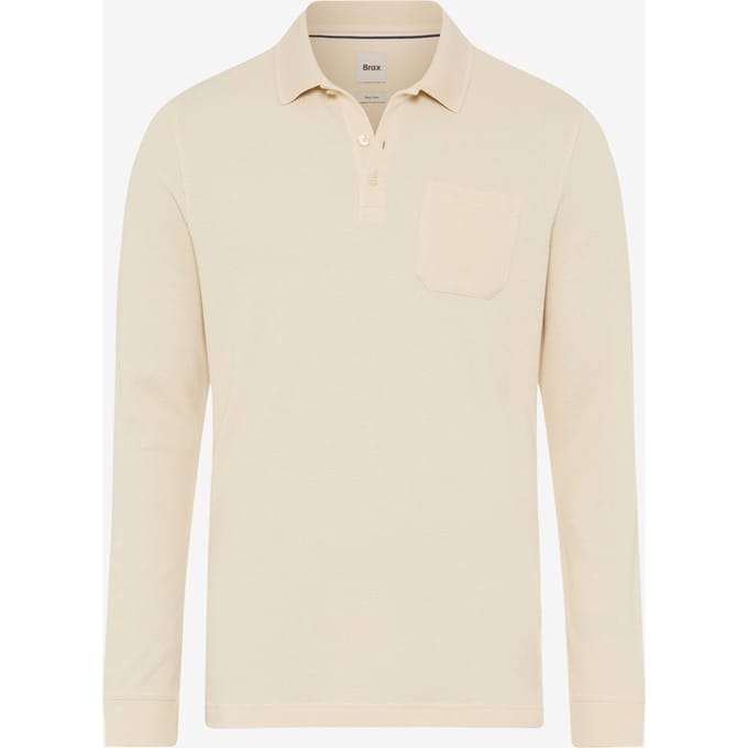 Brax Heren Poloshirt  Style PHARELL oat, crèmewit, maat M