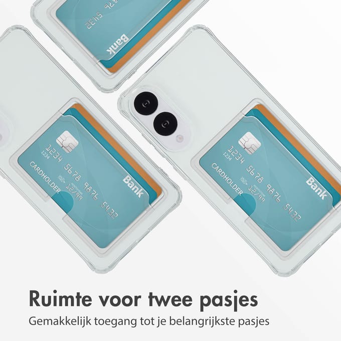 imoshion Softcase Backcover met pasjeshouder voor de Samsung Galaxy S25 Edge - Transparant