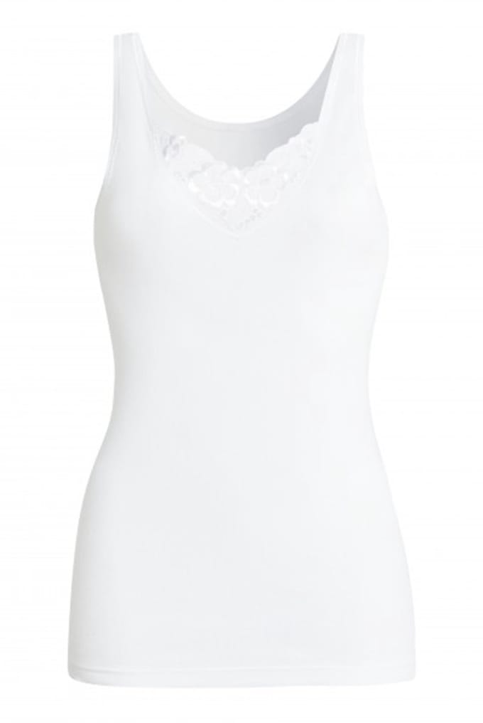 Con-ta - 2 dames hemden 700/1670 met kant - 100% katoen - wit - maat 52