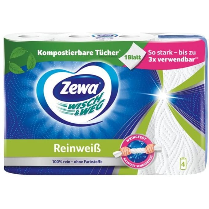 Keukenrollen Wisch & weg, 2-laags, 4 rollen