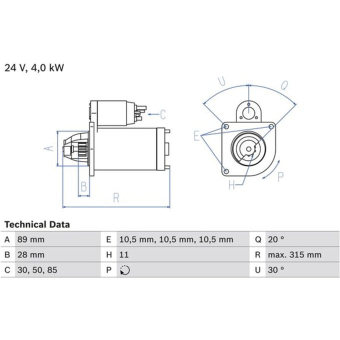 Starter BOSCH 0 986 023 200