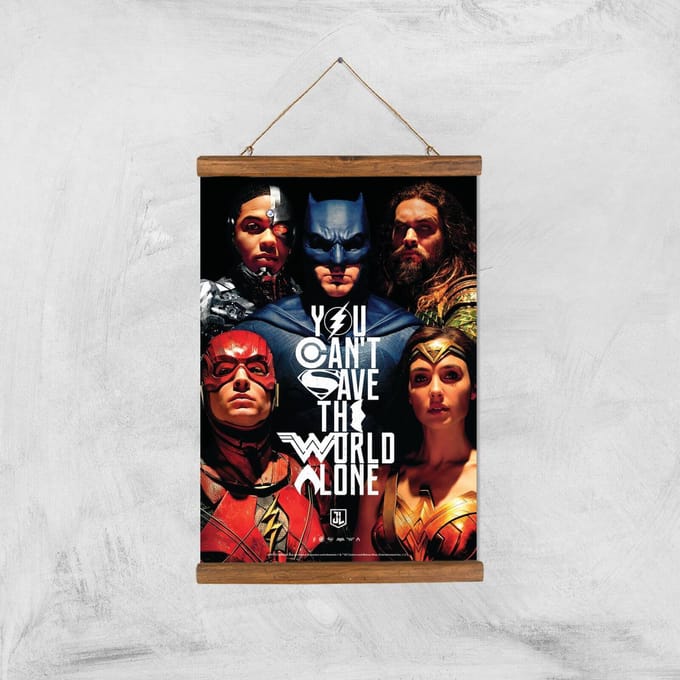DC Justice League Giclee Art Print - A3 - Wooden Hanger