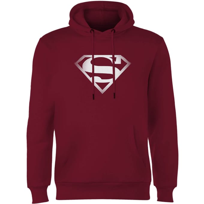 Superman Spot Logo Hoodie - Burgundy - S