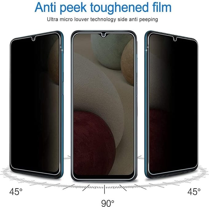 Galaxy A12 5G Privacy Glass - Screenprotector Geschikt voor Samsung Galaxy A13 4/5G Privacy Screen - Privacy Glass Galaxy A13 / A12 - Privacy Screenprotector Galaxy A13 / A12 - Privacy Screenprotector - 2 pack