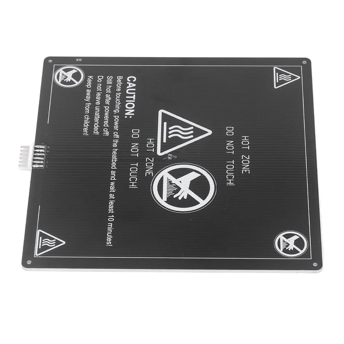 3D Printer Verwarmd Bed 220x220mm 3mm Dik Aluminium Verwarmd Bed met 90cm Draad DC12V black