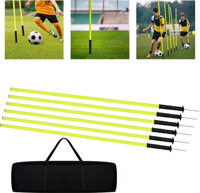 180cm slalom poles voetbal springen behendigheid poles training poles