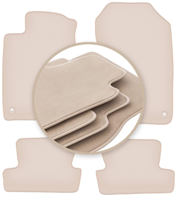 PREMIUM beige vloermatten voor: Honda CR-Z coupé 2010-2016